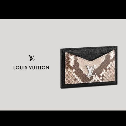 Louis Vuitton LOCKME 2020 Cruise Leather Python Logo Card Holders 