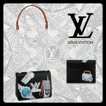 Louis Vuitton TWIST Casual Style 2WAY Chain Leather Crossbody Logo Shoulder Bags M51824 