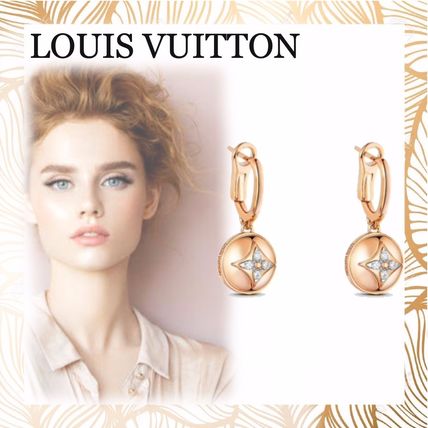 Louis Vuitton 18K Gold Formal Style Earrings 