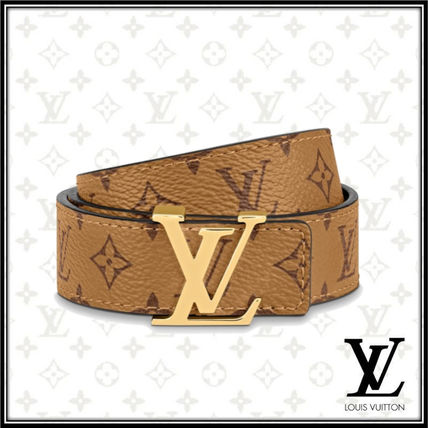 Louis Vuitton 2020 21AW Monogram Leather Logo Belts M0296X M0296W M0296V M0296U 