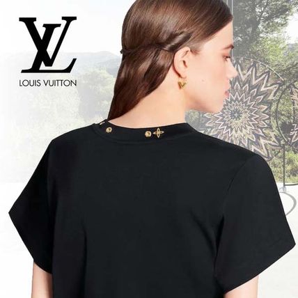 Louis Vuitton 2018 19AW Crew Neck Cotton Short Sleeves With Jewels Logo T Shirts 1A4PFF 