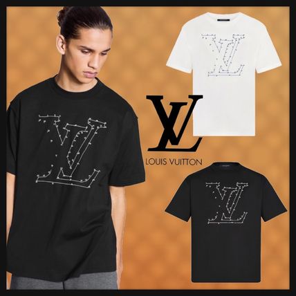 Louis Vuitton 2020 SS Monogram Unisex Plain Cotton Medium Long Short Sleeves Logo 