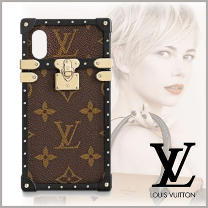 Louis Vuitton MONOGRAM 2020 SS Monogram Leather iPhone X iPhone XS Logo Smart Phone Cases M62618 