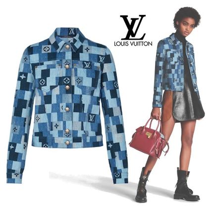 Louis Vuitton 2020 SS Short Monogram Casual Style Denim Denim Jackets Jackets 1A62FC 