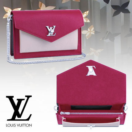 Louis Vuitton MY LOCKME Calfskin Leather Logo PouchesCosmetic Bags M63470 