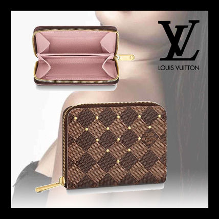 Louis Vuitton DAMIER Leather Long Wallet Small Wallet Logo Coin Cases 