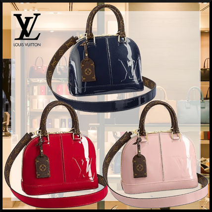 Louis Vuitton ALMA Monogram Canvas 2WAY Plain Leather Elegant Style Crossbody M54705 M52498 M51925 