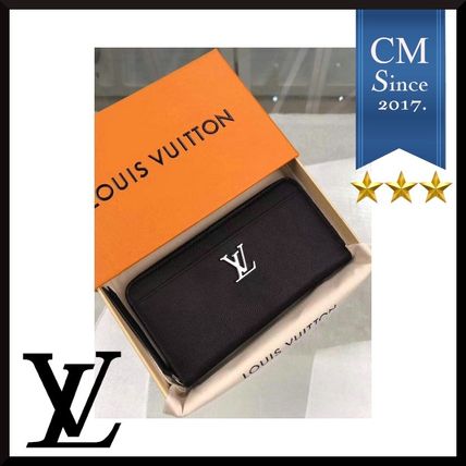 Louis Vuitton LOCKME 2019 SS Unisex Plain Leather Long Wallet Long Wallets 