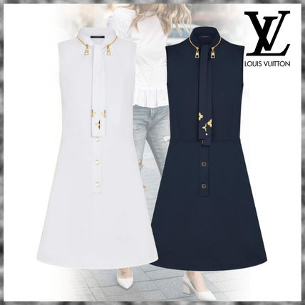 Louis Vuitton 2020 SS Short Sleeveless Plain Cotton Dresses 1A7SW7 1A7SW1 