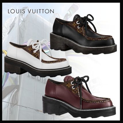 Louis Vuitton 2019 20AW Monogram Platform LoaferMoccasin Shoes 1A5SOA 