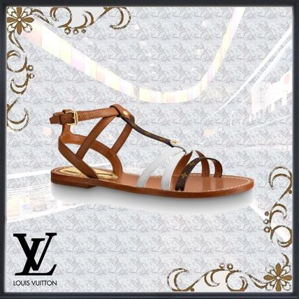 Louis Vuitton 2020 21AW Monogram Open Toe Casual Style Plain Sandals 1A65VU 