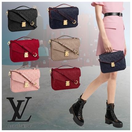 Louis Vuitton MONOGRAM EMPREINTE Monogram Casual Style Leather Elegant Style Shoulder Bags M44155