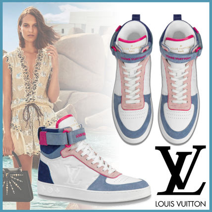 Louis Vuitton 2020 SS Round Toe Rubber Sole Casual Style Plain Leather Logo 1A7RN8 