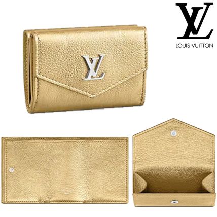 Louis Vuitton 2019 20AW Unisex Plain Leather Folding Wallet Small Wallet Logo M69059 