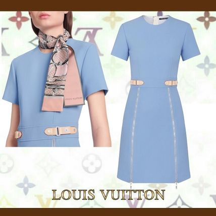 Louis Vuitton 2020 SS Short Sleeved Dress With Zip Detail 1A60XN 1A60XM 1A60XL 1A60XK 1A60XJ 