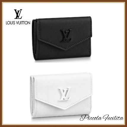 Louis Vuitton 2020 SS Unisex Leather Folding Wallet Small Wallet Logo Coin Cases 