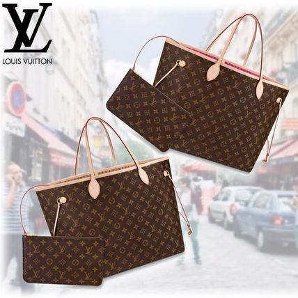 Louis Vuitton NEVERFULL Monogram Casual Style 2WAY Leather Office Style M41180 M40990 