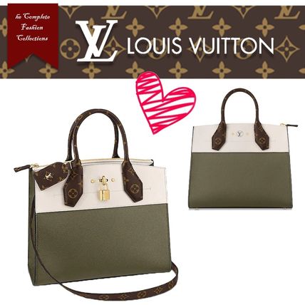 Louis Vuitton 2020 21AW Monogram Casual Style Calfskin 2WAY Bi color Plain Leather M55648 