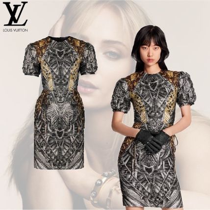 Louis Vuitton 2020 21AW Jacquard Dress With Lacing Detail 1A62ML 