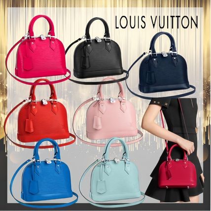 Louis Vuitton ALMA Casual Style 2WAY Plain Leather Elegant Style Crossbody Logo 