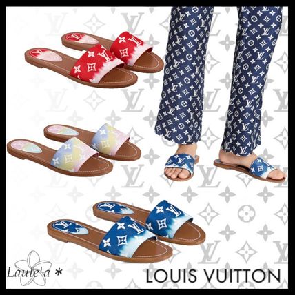 Louis Vuitton MONOGRAM 2020 SS Lv Escale Lock It Flat Mules 1A7TOZ 1A7TO5 1A7TNB 