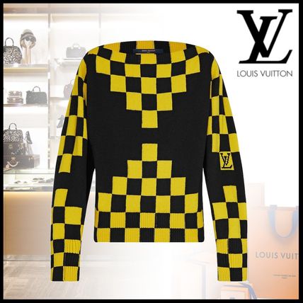 Louis Vuitton DAMIER 2020 SS Crew Neck Short Other Plaid Patterns Casual Style Unisex 1A5R5G 1A5R5F 1A5R5E 