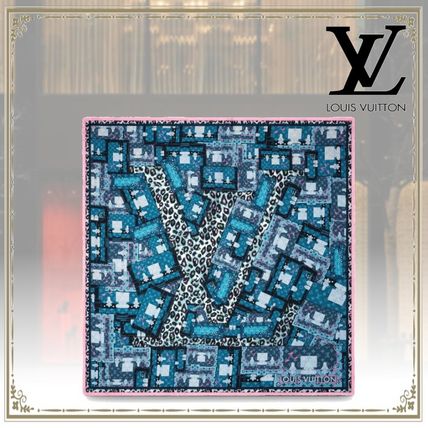 Louis Vuitton 2020 21AW Monogram Leopard Patterns Casual Style Silk Elegant Style M76466 