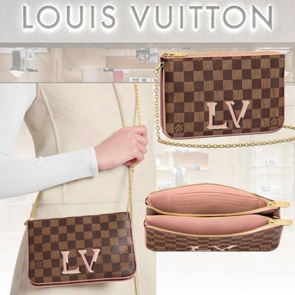 Louis Vuitton DAMIER Canvas Leather Shoulder Bags N60254 
