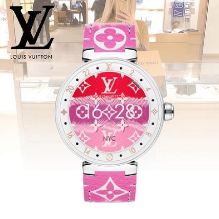 Louis Vuitton 2020 SS Casual Style Round Ceramic Elegant Style Analog Watches QBB133 