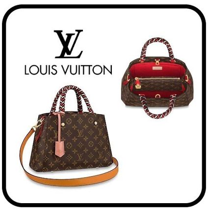 Louis Vuitton Casual Style 3WAY Leather Office Style Elegant Style 