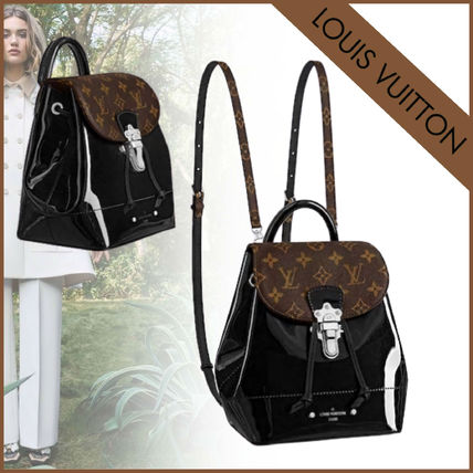 Louis Vuitton Monogram Casual Style Leather Office Style Logo Backpacks M55769 