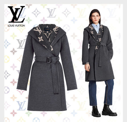 Louis Vuitton 2020 21AW Casual Style Blended Fabrics Plain Elegant Style Coats 1A82GO 