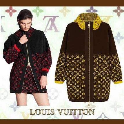 Louis Vuitton 2020 21AW Monogram Wool Long Sleeves Cotton Medium Logo 1A837D