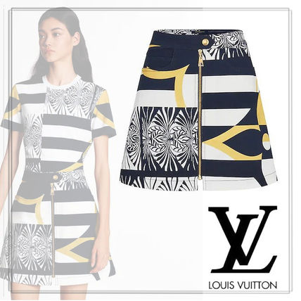 Louis Vuitton 2020 21AW Flared Skirts Casual Style Elegant Style Skirts 