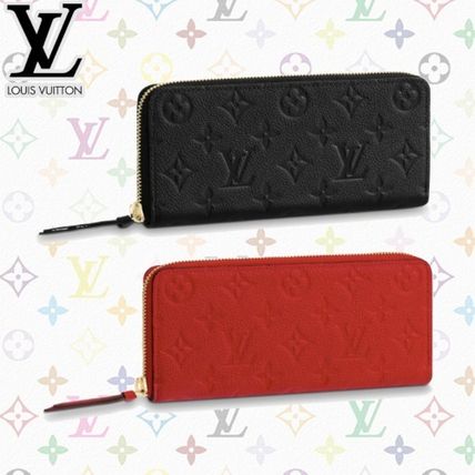 Louis Vuitton MONOGRAM EMPREINTE Unisex Calfskin Leather Long Wallet Logo Long Wallets M63698 M60171 