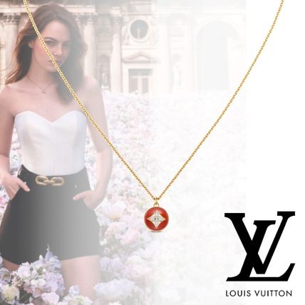 Louis Vuitton MONOGRAM Costume Jewelry Casual Style 18K Gold Elegant Style Q93789 