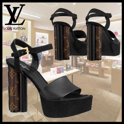 Louis Vuitton Monogram Casual Style Unisex Blended Fabrics Plain Leather 1A7U70 