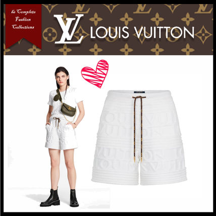 Louis Vuitton MONOGRAM 2020 21AW Monogram Wool Street Style Logo Shorts 1A83EB 