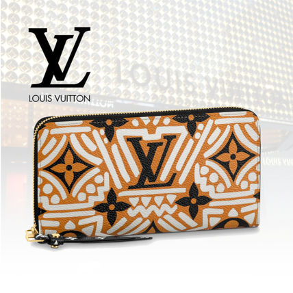 Louis Vuitton 2020 21AW Monogram Leather Long Wallet Logo Long Wallets 