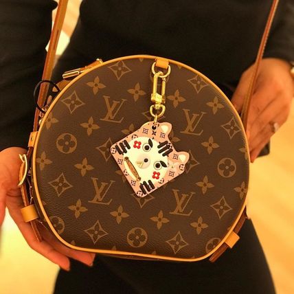 Louis Vuitton MONOGRAM 2019 20AW Fun Face Cat Bag Charm And Key Holder M68452 