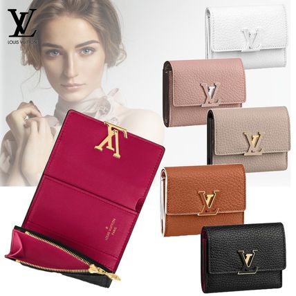 Louis Vuitton 2020 21AW Blended Fabrics Plain Logo Folding Wallets 