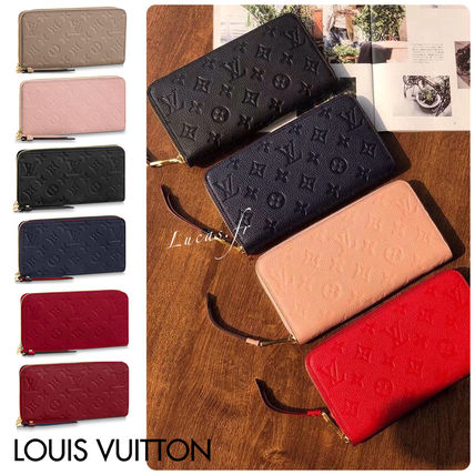 Louis Vuitton MONOGRAM EMPREINTE Monogram Blended Fabrics Bi color Leather Bold Long Wallet 