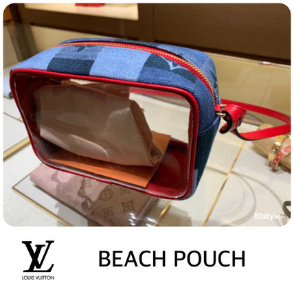 Louis Vuitton Monogram Denim Blended Fabrics Leather PVC Clothing Logo 