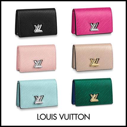 Louis Vuitton EPI Unisex Plain Leather Logo Coin Cases 