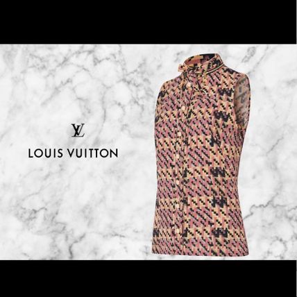 Louis Vuitton 2020 SS Short Casual Style Sleeveless Plain Party Style Office Style 