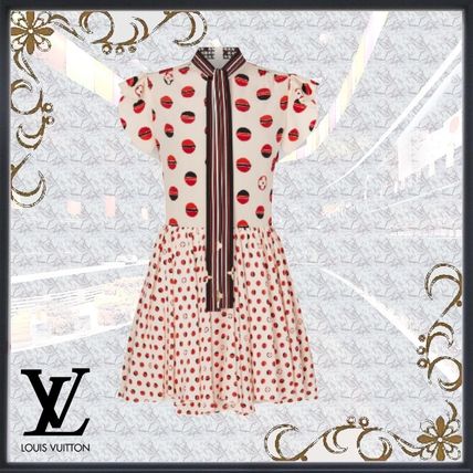 Louis Vuitton 2020 21AW Short Dots Monogram Casual Style Silk Sleeveless Flared 1A842E 