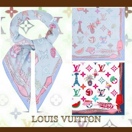 Louis Vuitton 2020 21AW Monogram Silk Party Style Office Style Elegant Style Logo M76425 M76424 
