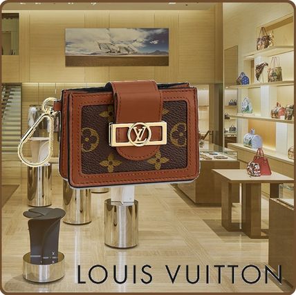 Louis Vuitton Monogram Leather Logo Card Holders 