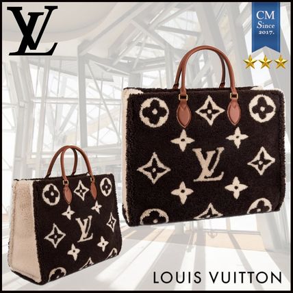 Louis Vuitton MONOGRAM 2020 SS Monogram Leather Logo Totes 