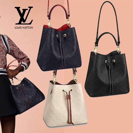 Louis Vuitton NEONOE 2020 SS Casual Style Blended Fabrics 2WAY Plain Leather Office Style 